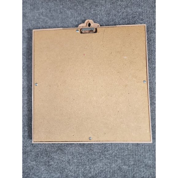 Vtg Ava Freeman Framed Floral Print Home Decor Circle in a Square 13"x13" - Picture 7 of 7